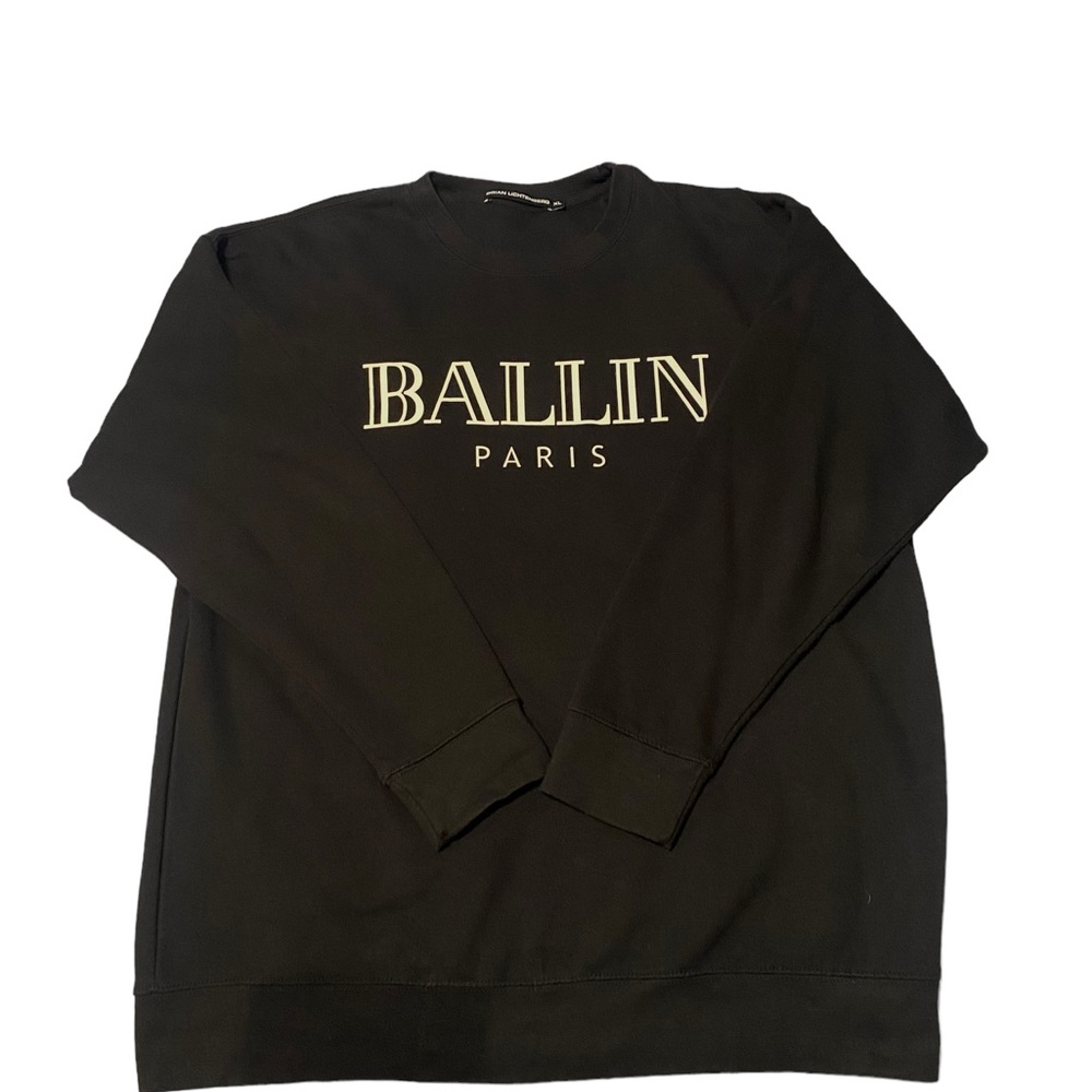 Black Brian Lichtenberg XL Crewneck; 100% heavyweight cotton